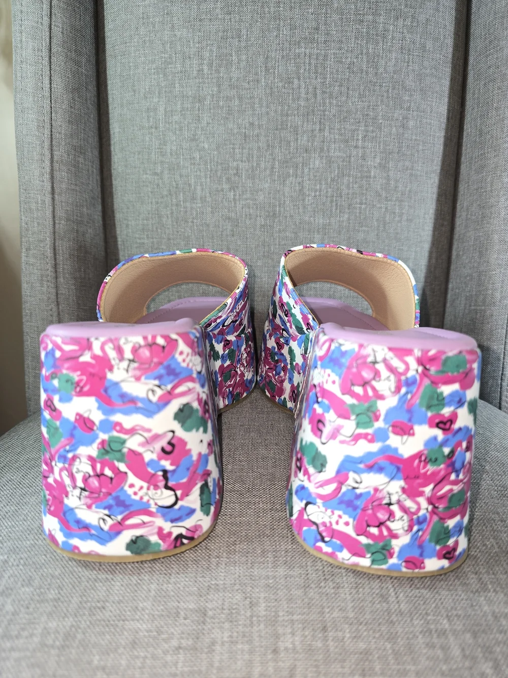 Jena by Weeboo Floral Platform Slide - Pink Lilac